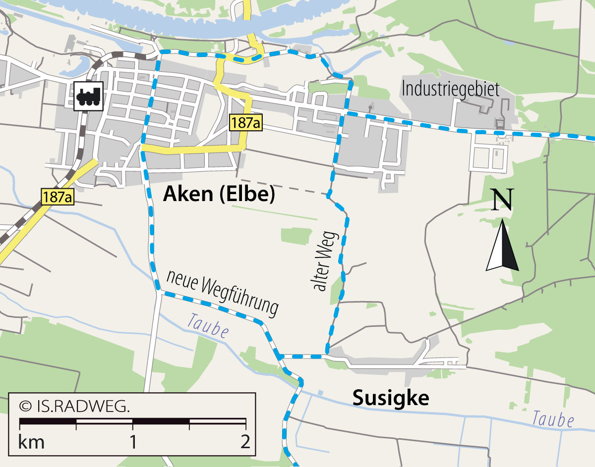 Europaradweg R1 in Deutschland - Sachsen-Anhalt