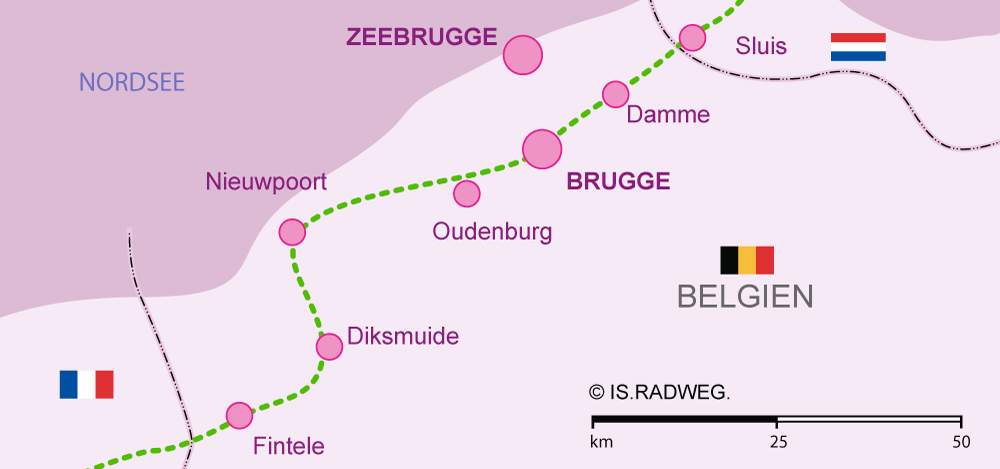 Europaradweg R1 Belgien
