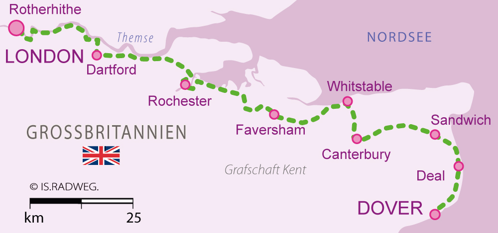 Europaradweg R1 Großbritannien