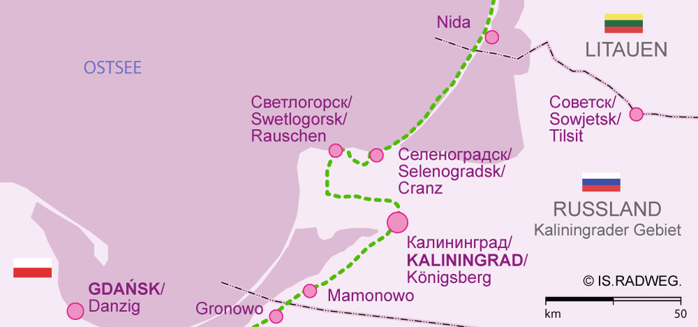 Europaradweg R1 Russland - Kaliningrader Gebiet