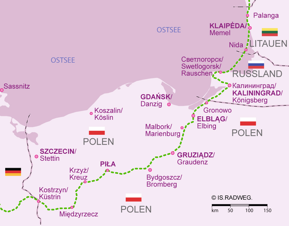 Europaradweg R1 Polen–Kaliningrad–Litauen