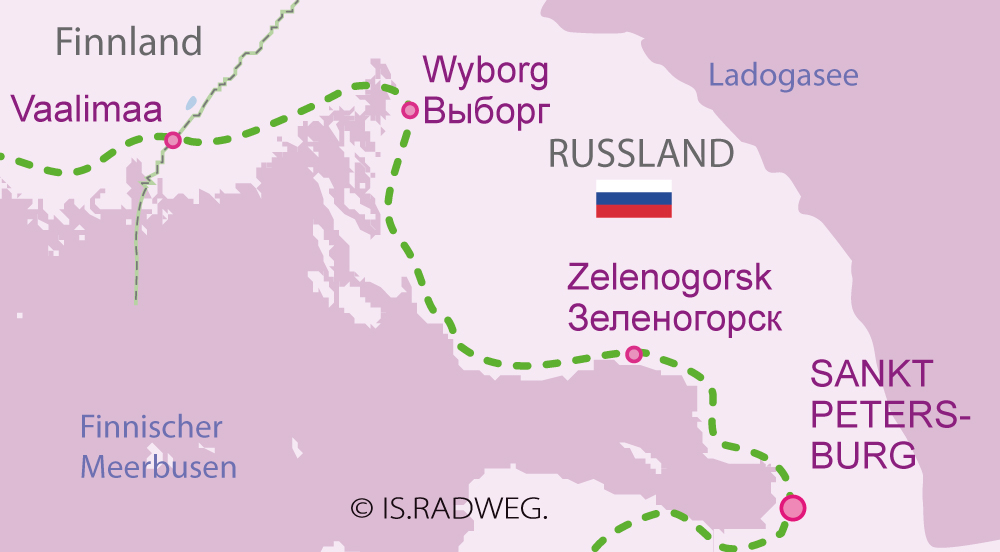 Europaradweg R1 zur finnischen Grenze